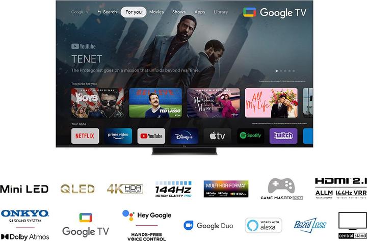 Actual product image TCL 65C835 (65", C835, QLED, 4K, 2022)