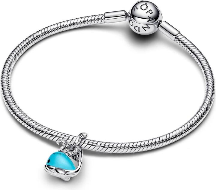 Actual product image Pandora Turquoise-coloured Whale Dangle Charm (Silver 925)