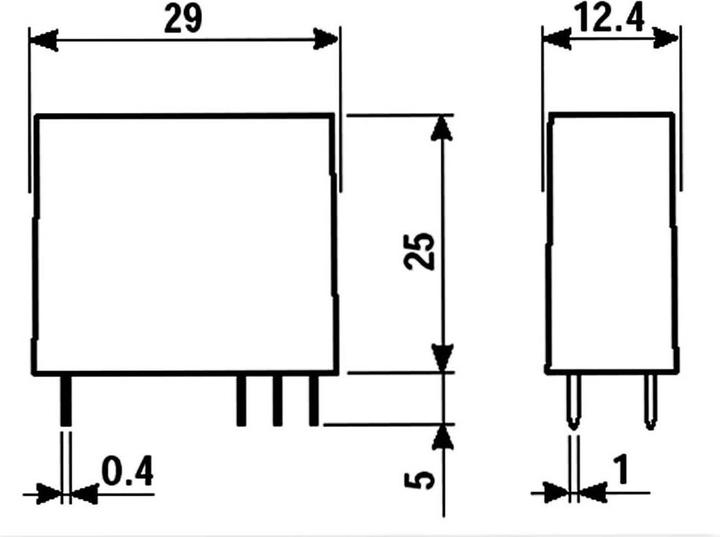Immagine prodotto Finder Relè potenza PCB DPDT,bobina 8A 24V c.c.
