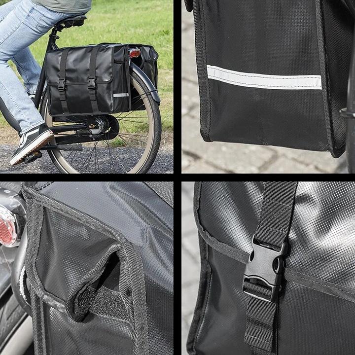 Produktbild ProPlus Fahrradtasche doppelt 40L wasserdicht (40 l, Gepäckträgertasche)