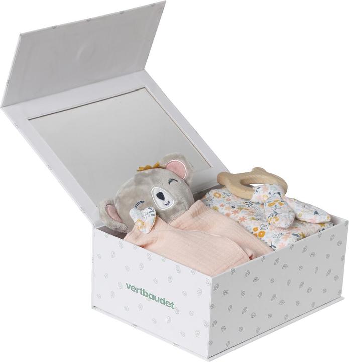 Immagine prodotto Vertbaudet Set regalo per bebè: fasce, telo per le coccole e giocattolo da afferrare con confezione regalo