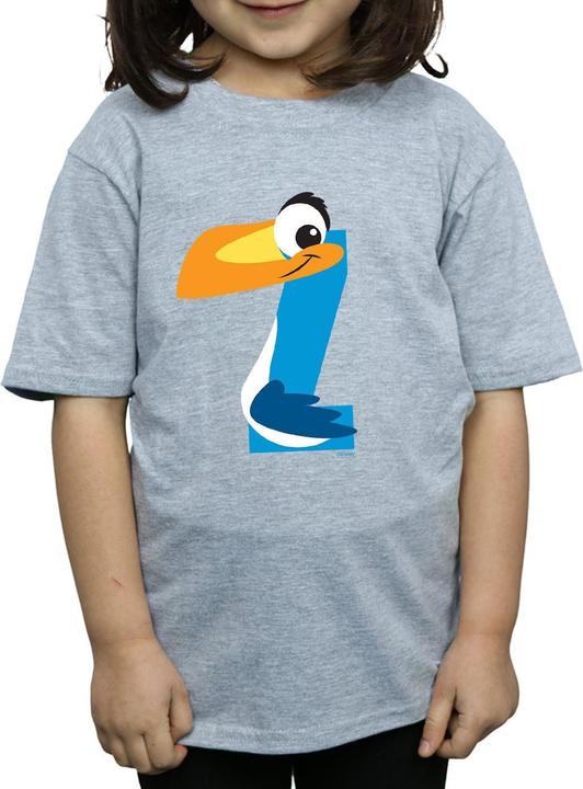 Actual product image Disney Girls Alphabet Z Is For Zazu Cotton T-Shirt (140, 146)