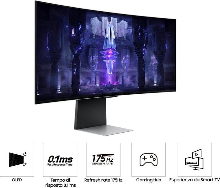 Actual product image Samsung Odyssey OLED G8 - G85SB (3440 x 1440 pixels, 34")