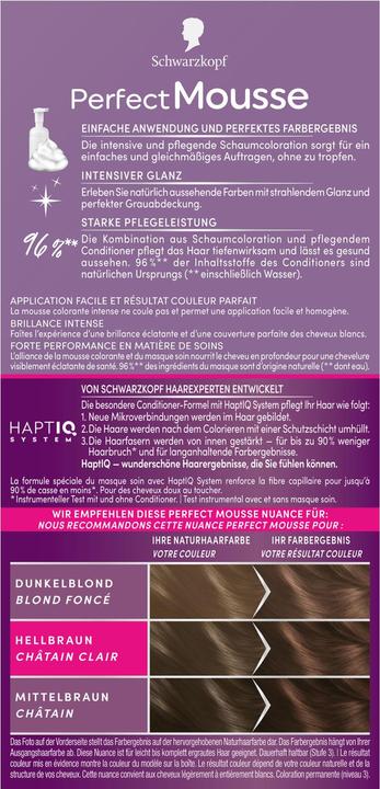 Produktbild Schwarzkopf Perfect Mousse Schaumcoloration (600 Hellbraun)