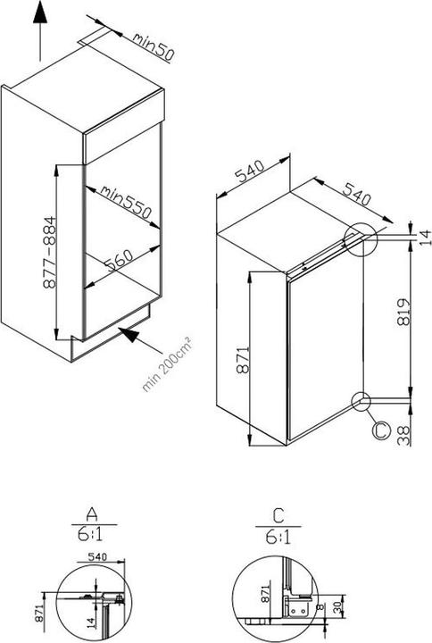 Actual product image Amica Refrigerator EVKS 16172 WxHxD 54 x 87.5 x 54 cm Refrigerator 135 l (135 l)