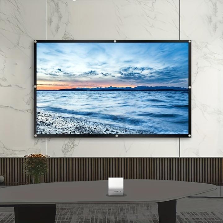 Image du produit PhoneLook Écran de projection double face 16:9 avec tissu doux facile à nettoyer et à repasser (120 pouces, 30 (120", 16:9)
