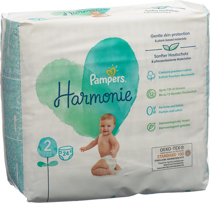 Produktbild Pampers Harmonie (Gr. 2, Tragepack, 24 Stück)
