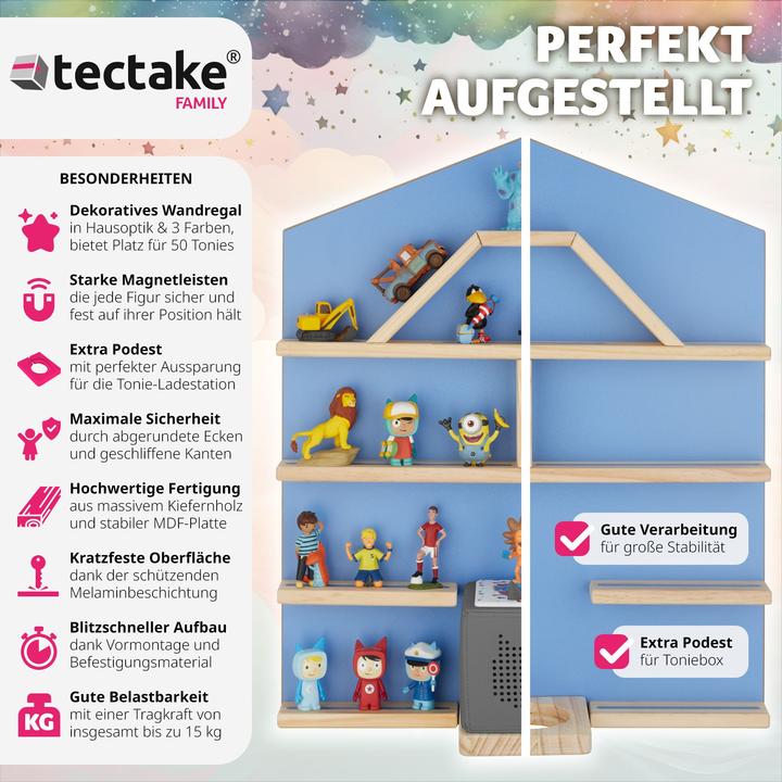Produktbild tectake Wandregal Mylittle Story für bis zu 50 Tonies