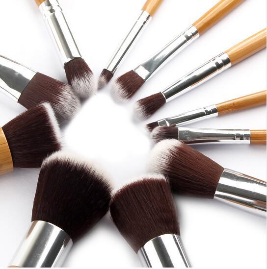 Actual product image PhoneLook Professional make-up brush set Cosmetic brushes made of bamboo 11 pieces (Set)