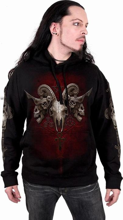 Actual product image Spiral Unisex Adult Faces Of Goth Hoodie (S)