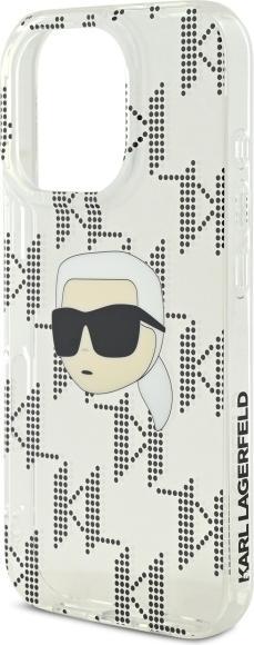Productafbeelding Karl Lagerfeld KLHCP16LHKLPKHT iPhone 16 Pro 6,3" przezroczysty/transparante hardcase IML Karl Head E (Apple iPhone 16 Pro)