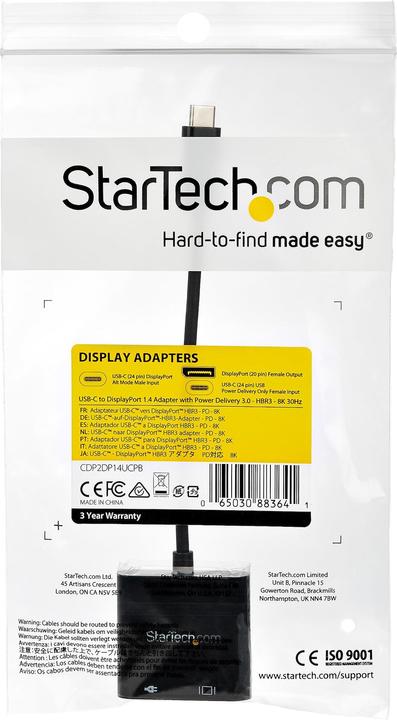 Image du produit StarTech USB de type C vers (DP, USB-C, 4.30 cm)