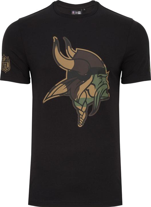 New Era Shirt - NFL Minnesota Vikings schwarz / camo - L (L)