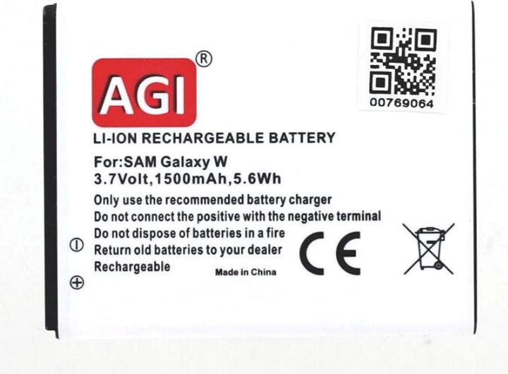 Actual product image AGI 16560 - Lithium-Ion (Li-Ion) - 1450 mAh - 3.7 V - 59 mm - 5 mm - 46 mm