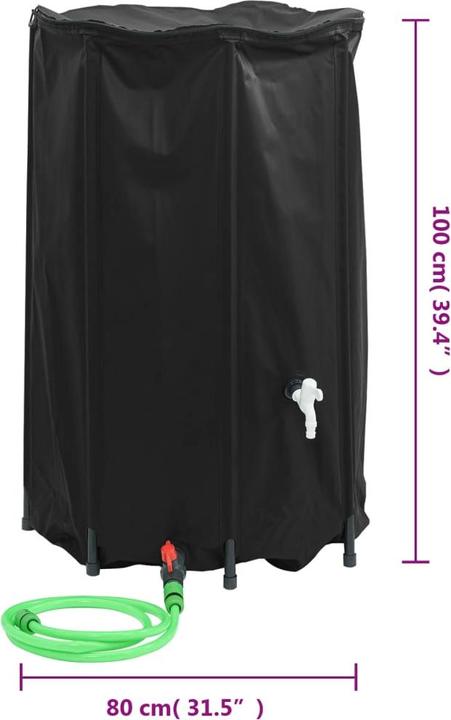 Immagine prodotto VidaXL Serbatoio dell'acqua con rubinetto Pieghevole 500 L PVC (500 l)