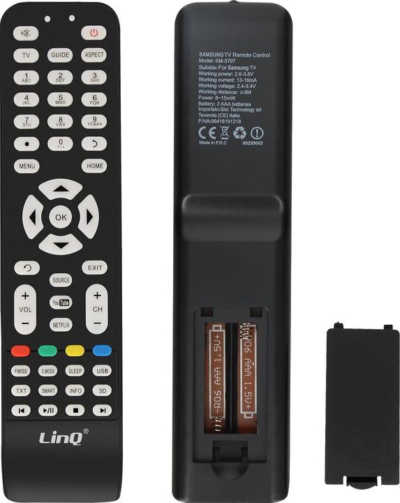 Image du produit LinQ SM-5707 Télécommande (Télécommande universelle, Infrarouge)