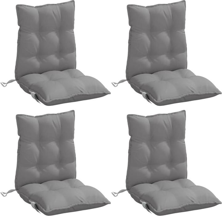 Actual product image VidaXL Low backrest cushions 4 pcs. Oxford fabric (100 x 50 x 7 cm)