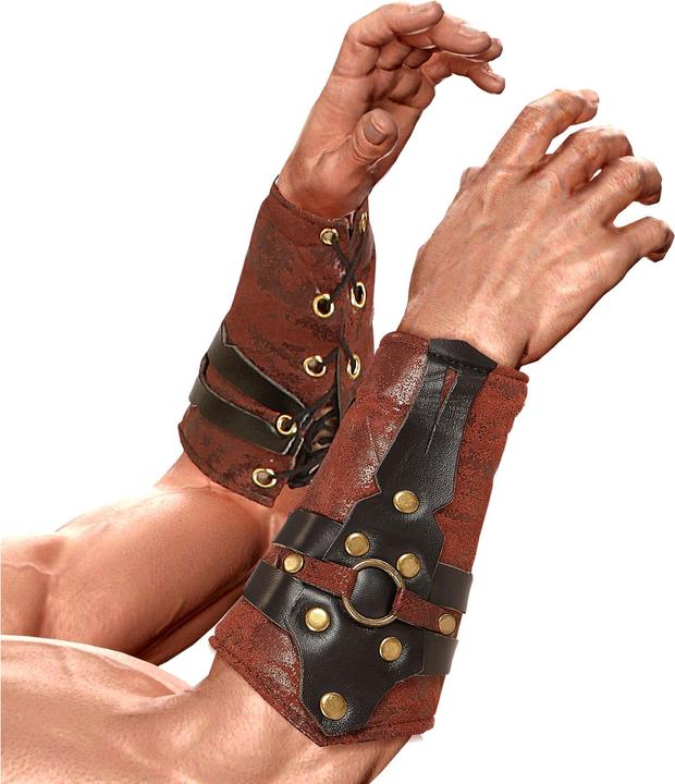 Actual product image Widmann Gladiator arm protectors in leather look (One size)