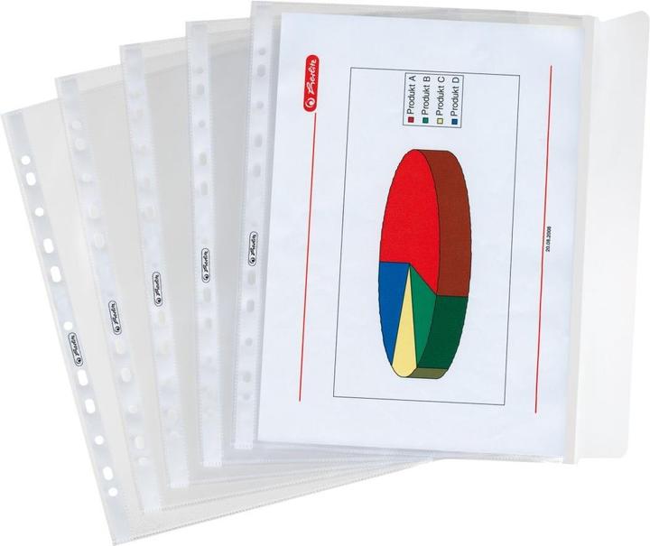 Actual product image Herlitz Brochure cover with flap, A4, grained 0.12 mm, made of PP film, open at the side with flap (A4, 10 x)