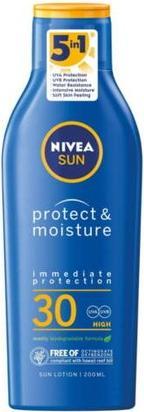 Actual product image NIVEA Sun Protect & Moisture Moisturising Sun L (Suntan cream, SPF 30, 200 ml)