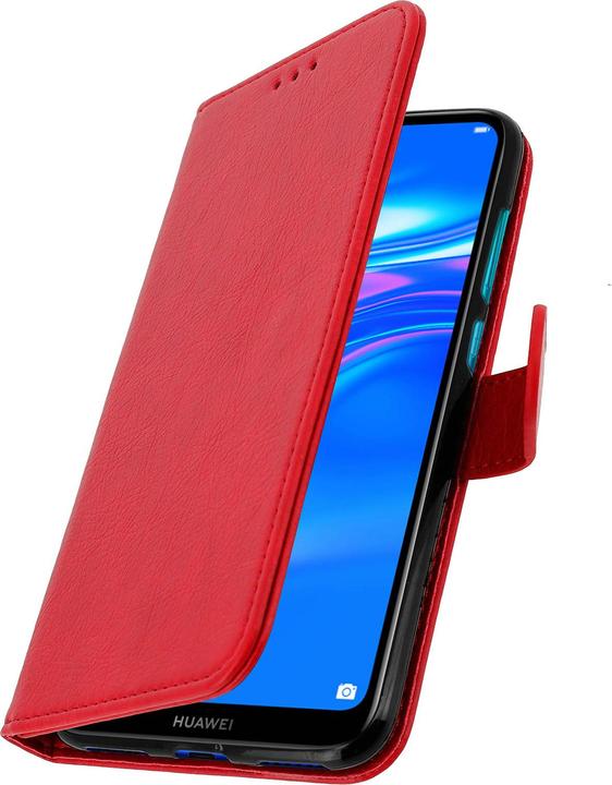 Actual product image Avizar Flip cover wallet, flap case faux leather for Huawei Y7 2019 - red (Huawei Y7 (2019))