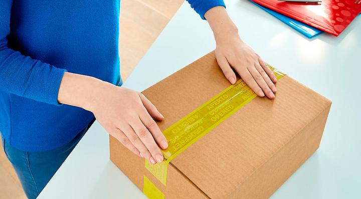 Actual product image tesa tesapack packing tape SECURE & STRONG with sealing effect (50 mm)