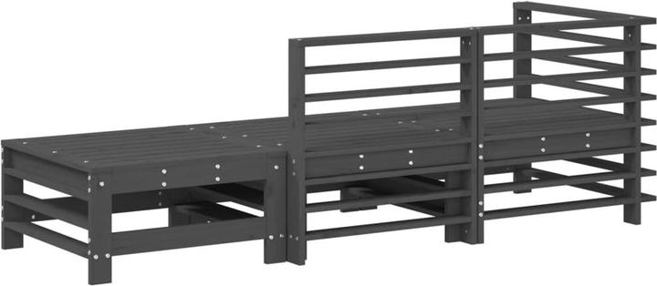 Image du produit VidaXL 3-tlg. Garten-Lounge-Set Grau Massivholz Kiefer,Farbe