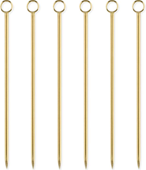 Image du produit Uberstar Lot de 6 bâtonnets mélangeurs pour cocktails Or (Fouet à cocktail)