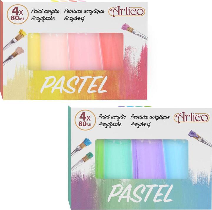 Actual product image Artico Paint Acrylic Pastel (Assorted, Multicolor, 320 ml)