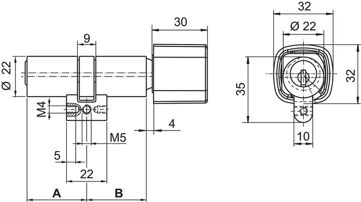 Actual product image Kaba Rotary knob cylinder (Rotary knob cylinder)