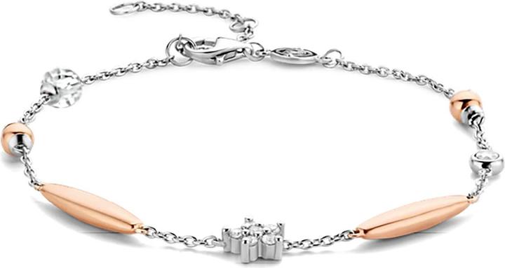 Ti Sento Milano Armband mit Zirkonia rosévergoldet 2929ZR (20 cm, 925 Sterling Silber)