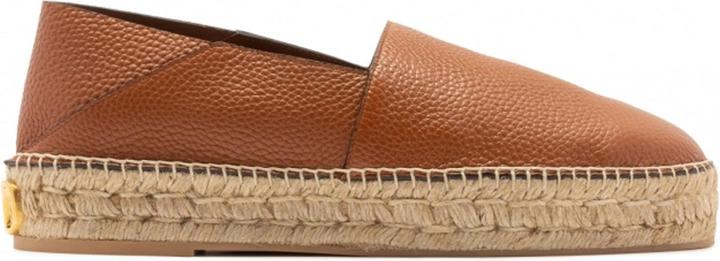 Actual product image Valentino Garavani Logo-Plaque Leather Espadrilles (42)