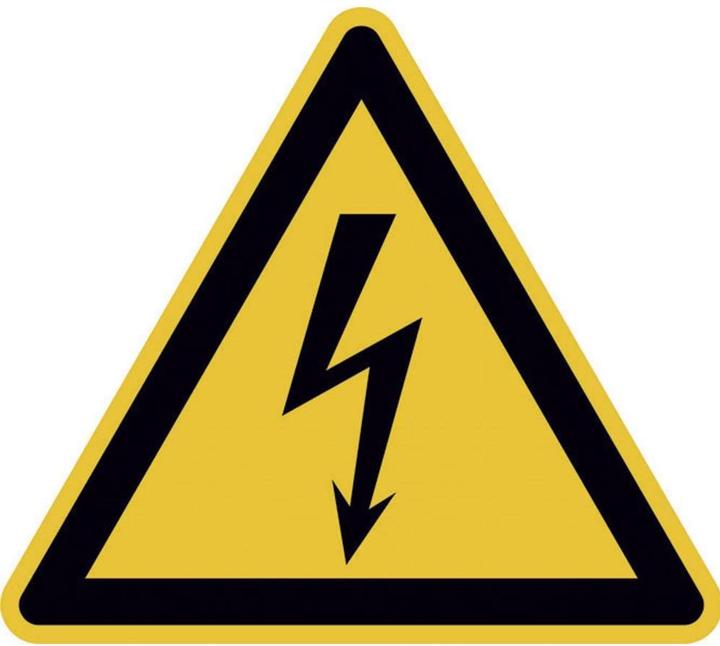 Actual product image SafetyMarking Warning sign Electrical voltage Foil self-adhesive 25 mm ISO 7010 44 pcs.