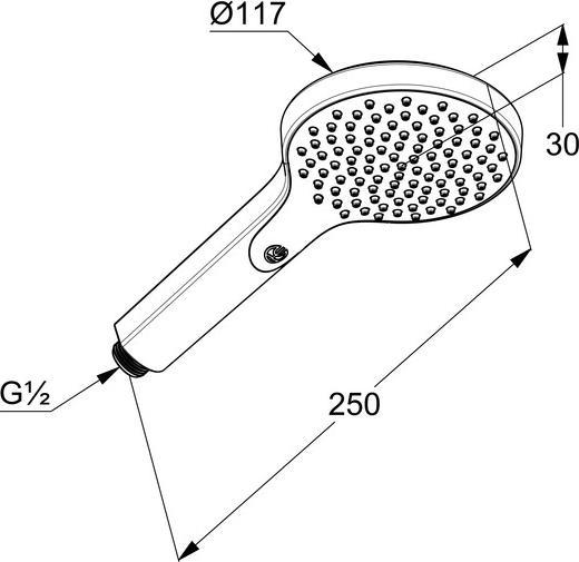Produktbild Kludi X3 Duschkopf (1 Strahlarten, 15 l/min)