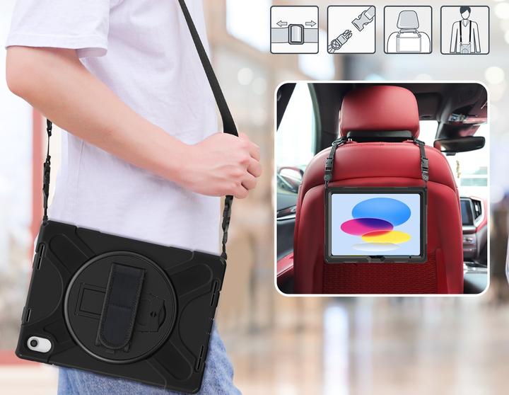 Produktbild DLH Reinforced Case With Shoulder Strap Rotating Handle And Stand (Ipad 10)