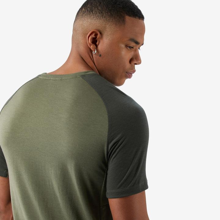 Image du produit Forclaz T-shirt manches courtes en laine mérinos homme, Merino Resist kaki (M)