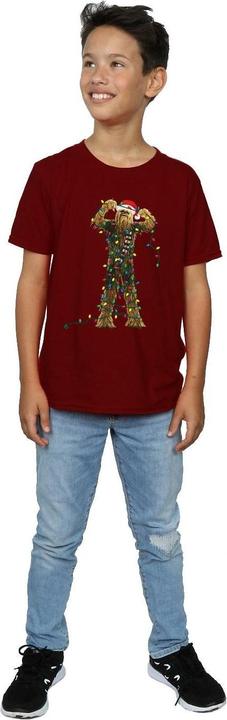 Actual product image Star Wars Boys Chewbacca Christmas Lights T-Shirt (140, 146)