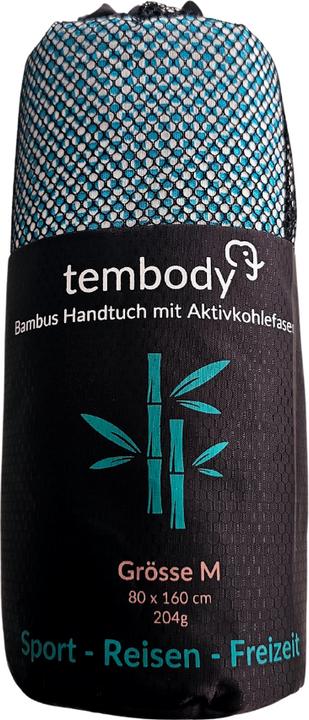 Produktbild Tembo Tembody Bambus Reisehandtuch Türkis M