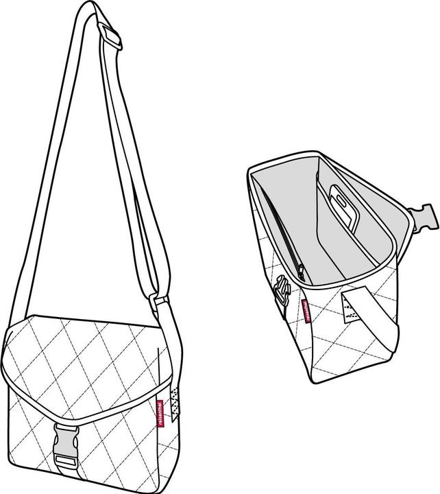 Produktbild reisenthel Umhängetasche Saddle bag M Rhombus black