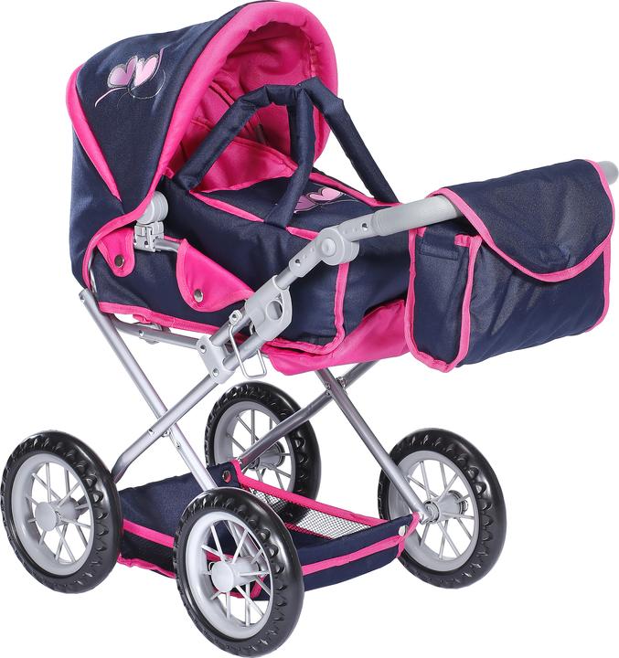 Actual product image Knorrtoys Puppenwagen Ruby - flying hearts blue pink