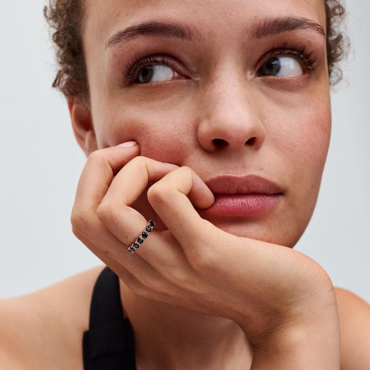 Image du produit Pandora Ligne noire étincelante Anneau d'éternité (50)