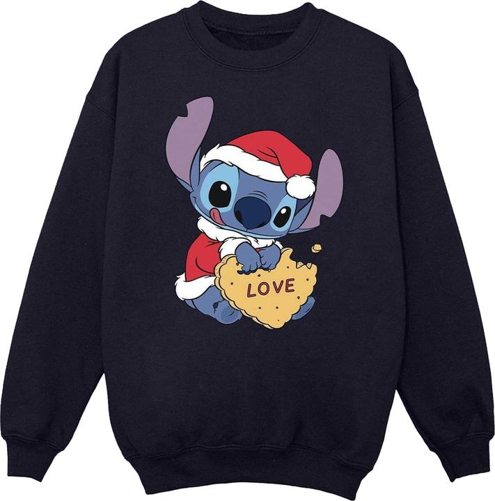 Produktbild Disney Lilo And Stitch Christmas Love Biscuit Sweatshirt (L)