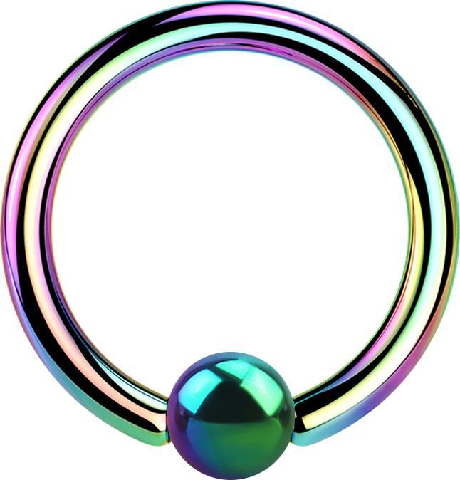 Produktbild Star Piercing Ball Closure Ring farbig mit Titanium Schicht (ohne MessingChirurgenstahl 316L, Chirurgenstahl 316Lohne Messing)