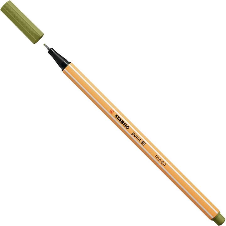 Actual product image STABILO Point 88 fine ink pen (Mud Green, 1 x)