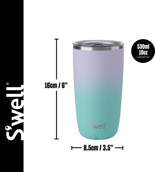 Immagine prodotto S'Well Bicchiere Pastel Candy con coperchio, 530ml (0.53 l)