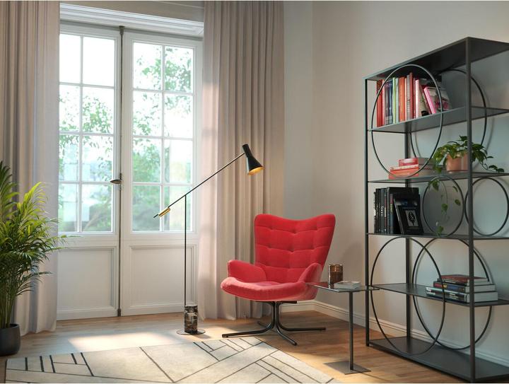 Actual product image Kare Design Shelf Circle black (100 x 35 x 200 cm)