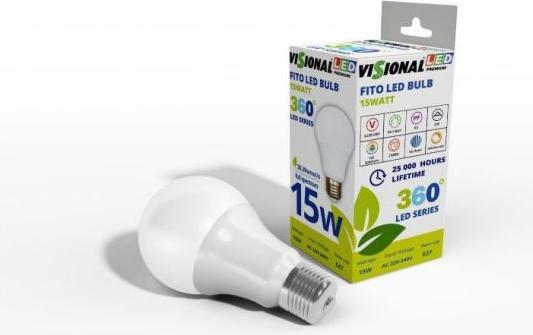Produktbild Visional LED spuldze E27 15W priekš augiem / Fito spuldze (LED, 240 V)