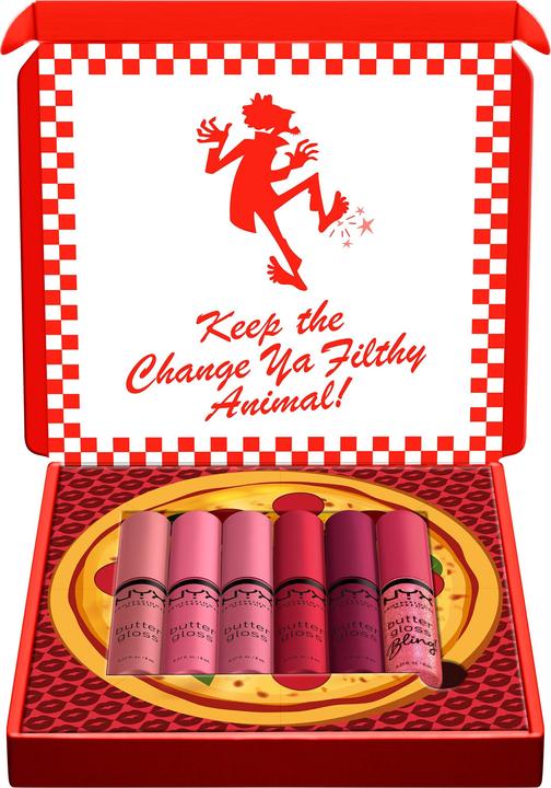 Immagine prodotto NYX Professional Make-Up Nyx Professional Makeup Home Alone Butter Gloss Pizza Vault Rosa e Rosso (Pizza Vault rosa e rossa)