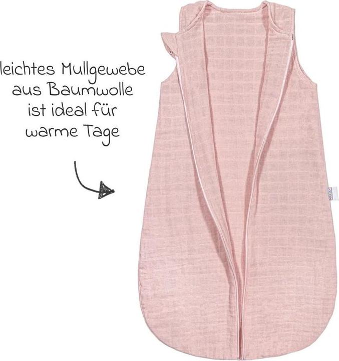 Actual product image Makian Muslin sleeping bag - Powder - Sleeping bags (100 cm)
