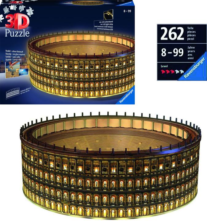 Produktbild Ravensburger 3D Puzzle Kolosseum in Rom bei Nacht (216 Teile)